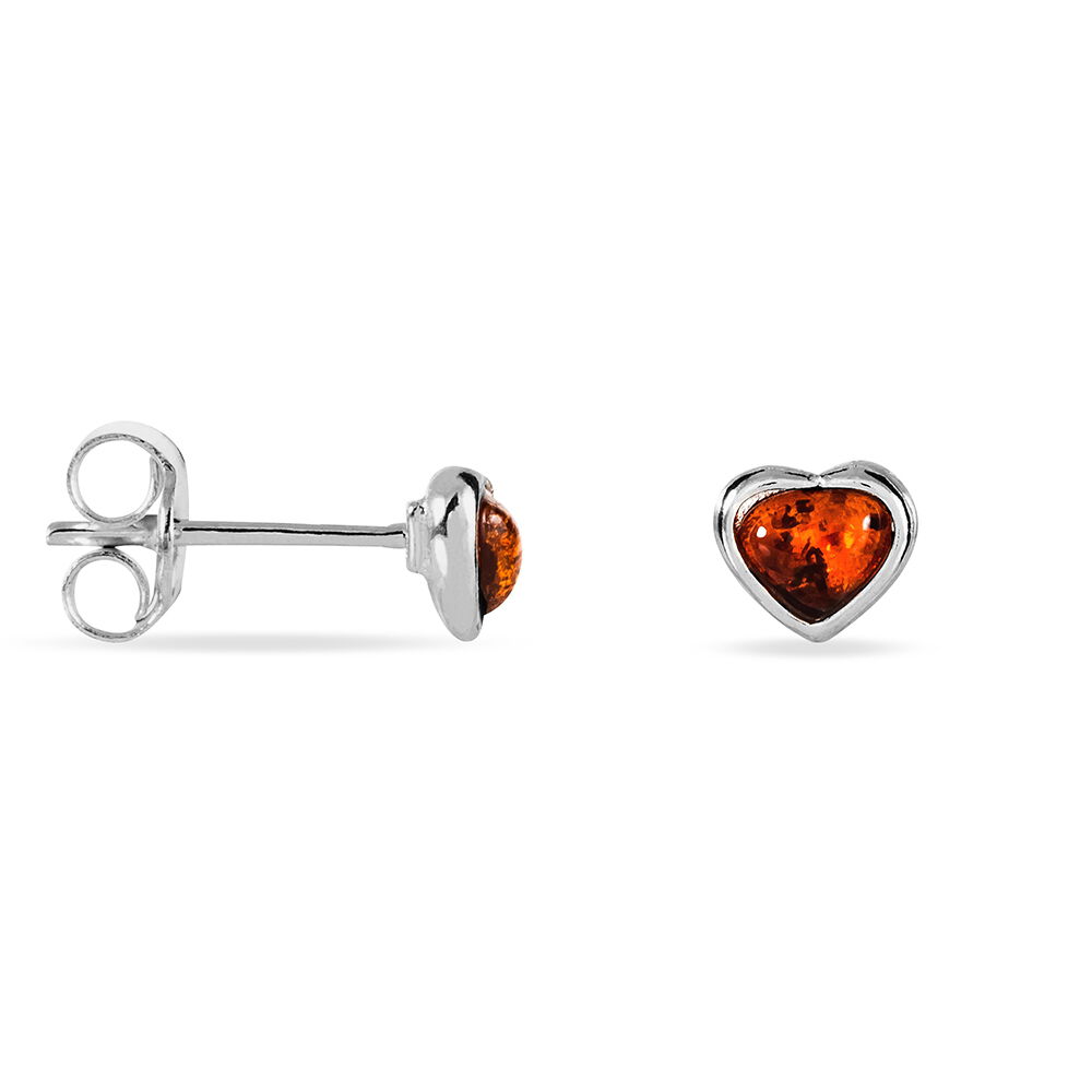 Boucles D'oreilles Puces Argent Blanc Delvinaae Ambre - Puces Femme | Marc Orian