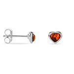 Boucles D'oreilles Puces Argent Blanc Delvinaae Ambre - Puces Femme | Marc Orian