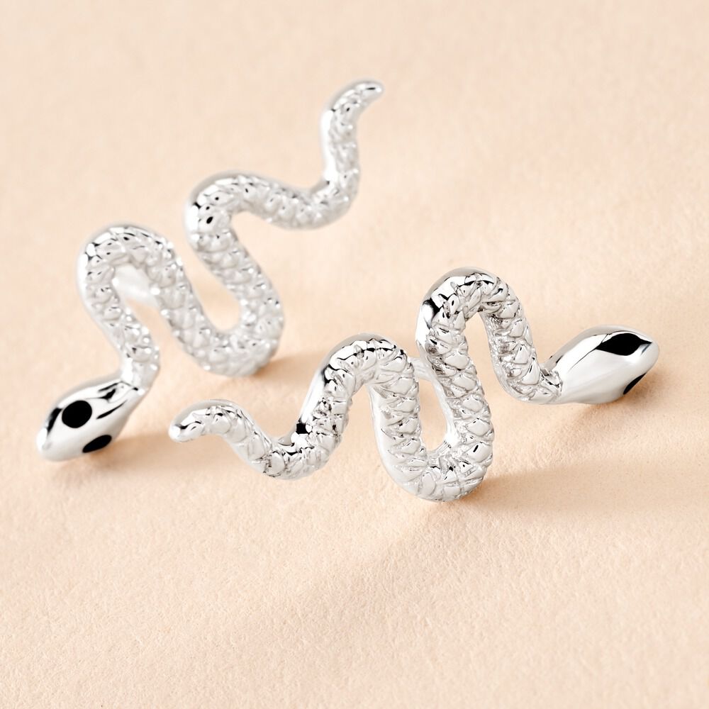 Boucles D'oreilles Puces Yoshie Argent Blanc - Puces Femme | Marc Orian