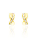 Boucles D'oreilles Izefia Rondes Or Jaune Oxyde De Zirconium - Cr&eacute;oles Femme | Marc Orian