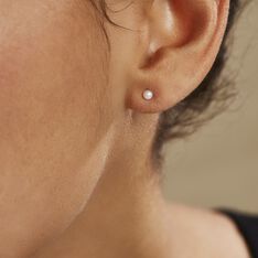 Boucles D'oreilles Puces Suki Rondes Nacres Or Jaune Perle De Culture - Clous d'oreilles Femme | Marc Orian