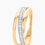 Bague Croisee Or Jaune Diamant - Parures de mariage Femme | Marc Orian