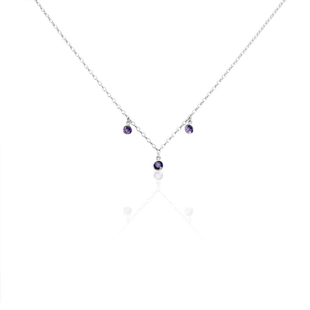 Collier Argent Blanc Muireall Oxydes De Zirconium - Colliers avec pierres Femme | Marc Orian