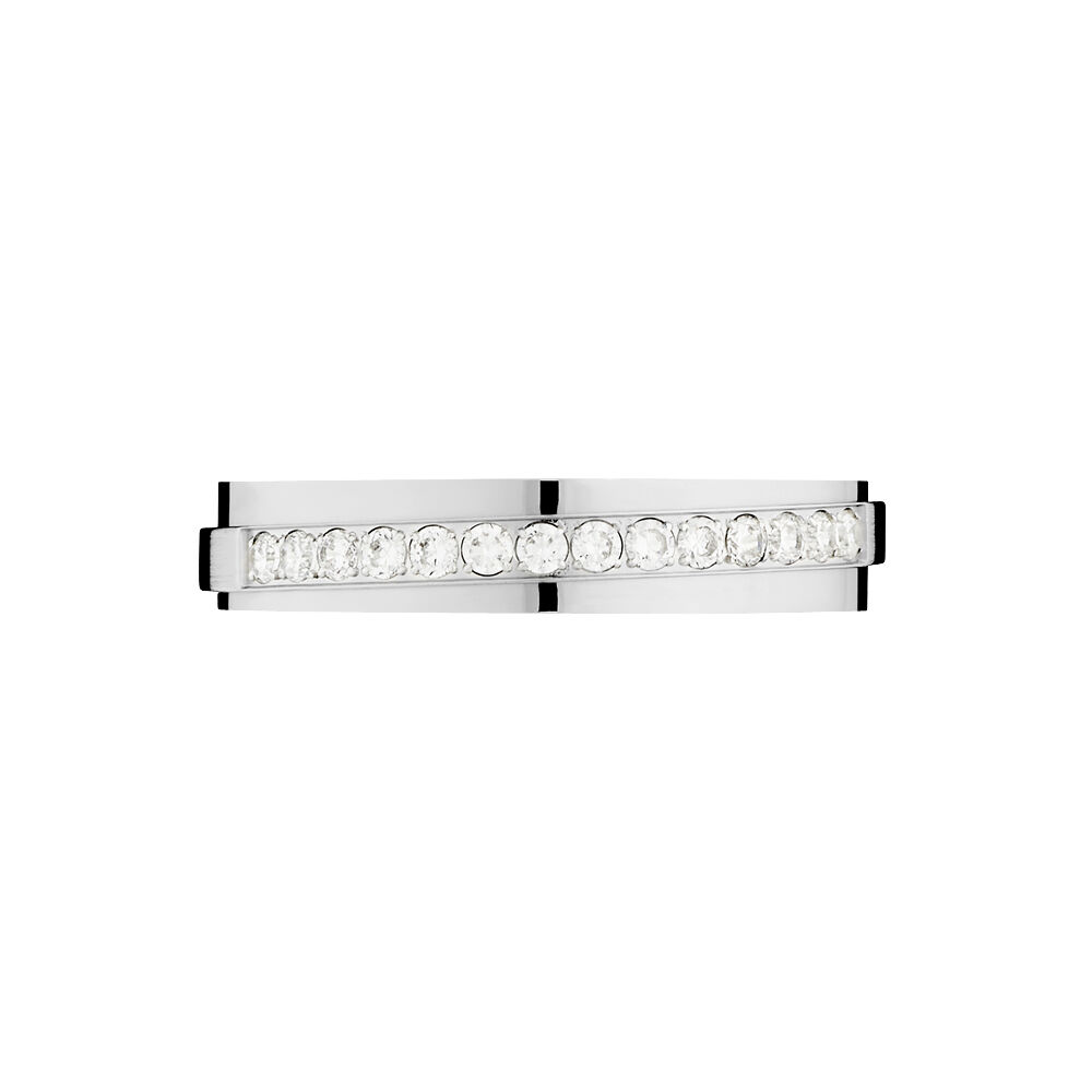 Alliance Iride Or Blanc Diamant - Alliances avec pierres Femme | Marc Orian
