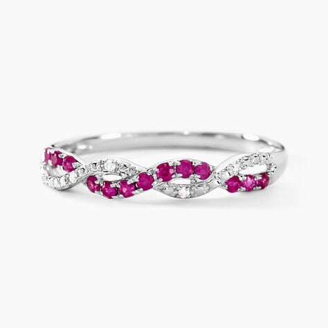 Bague Sofia Or Blanc Rubis Et Diamant - Bagues vintage Femme | Marc Orian