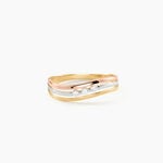 Bague Troyen Or Tricolore Diamant - Bagues fian&ccedil;ailles Femme | Marc Orian
