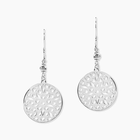 Boucles D'oreilles Pendantes Penelope Argent Blanc - Pendantes Femme | Marc Orian