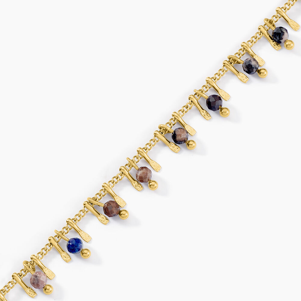 Bracelet Athena Acier Jaune Rhodochrosite - Bracelets chaînes Femme | Marc Orian