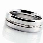 Bague Jourdan Iron Tungstene Blanc - Bagues grosses Homme | Marc Orian