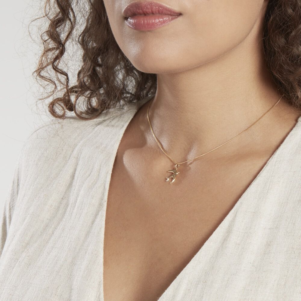 Pendentif Illide Hirondelle Or Jaune - Pendentifs Femme | Marc Orian