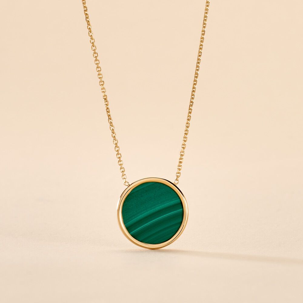 Collier Lucky Gems Or Jaune Malachite - Colliers avec pierres Femme | Marc Orian