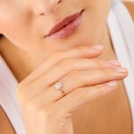 Bague Malamis Argent Dor&eacute; A L'Or 750/1000 Oxyde De Zirconium - Bagues avec pierre Femme | Marc Orian