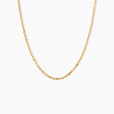 Chaine Igoa Maille Forcat Diamantee Argent Dor&eacute; A L'Or 750/1000 - Chaines Unisex | Marc Orian