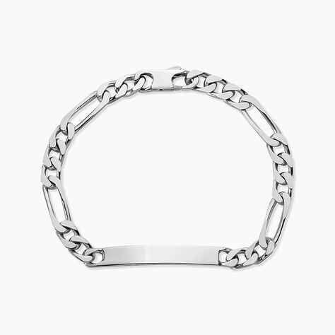 Bracelet Identit&eacute; Vivian Argent Blanc - Gourmettes Femme | Marc Orian