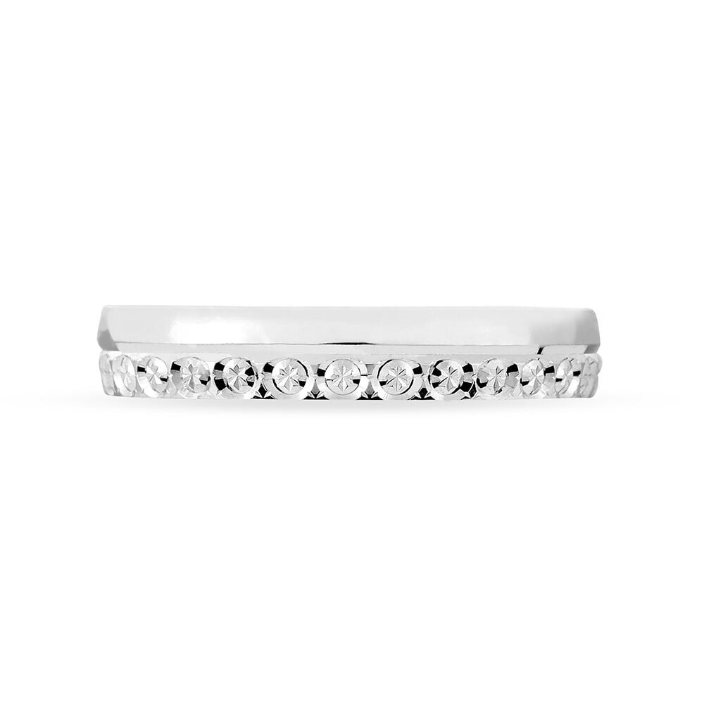 Alliance Fantaisie Diamantee Ruban Plat Or Blanc - Alliances duo Femme | Marc Orian