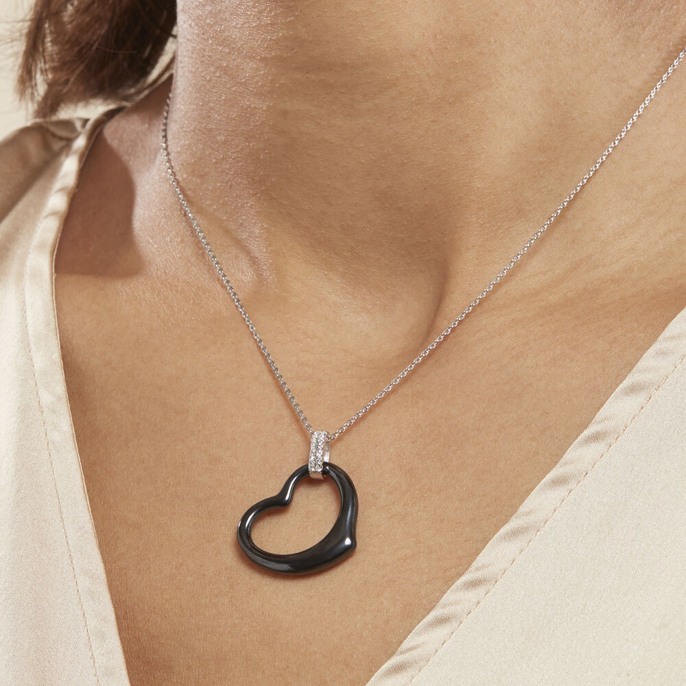 Collier Pam Argent Blanc Céramique Et Oxyde De Zirconium - Colliers avec pierres Femme | Marc Orian