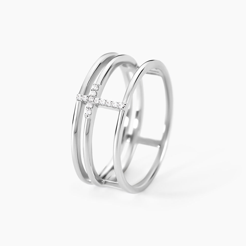 Bague Christie Argent Blanc Oxyde De Zirconium - Bijoux fantaisie Femme | Marc Orian