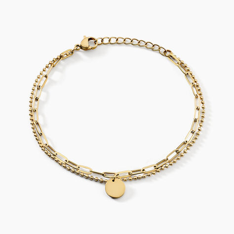 Bracelet Eva Acier Jaune - Bracelets Medailles Femme | Marc Orian