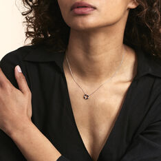 Collier Arlina Or Blanc Saphir Et Diamant - Colliers Femme | Marc Orian