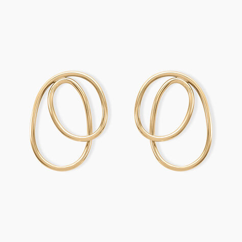 Boucles D'oreilles Pendantes Iza Plaque Or Jaune - Pendantes Femme | Marc Orian