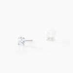 Boucles D'oreilles Puces Eddie Or Blanc Oxyde De Zirconium - Puces Femme | Marc Orian