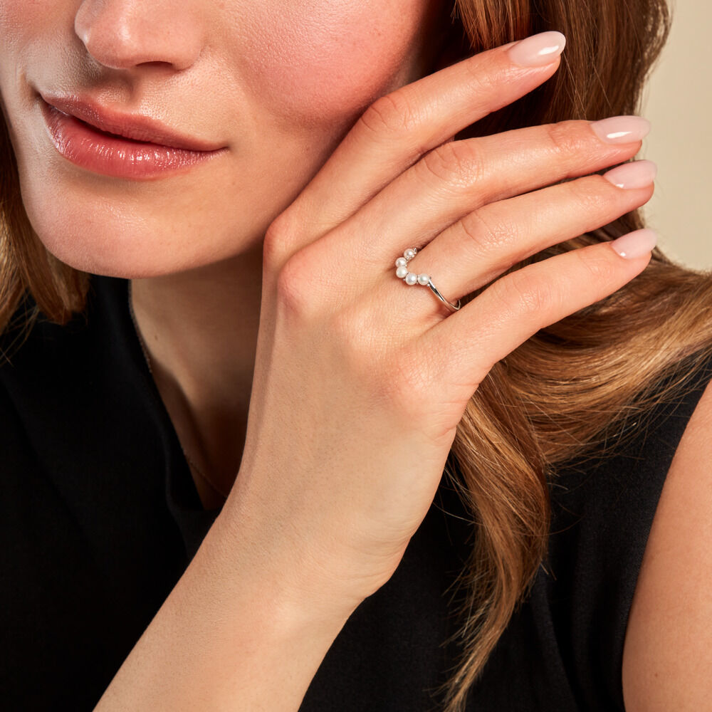 Bague Felisia Argent Blanc Perle De Culture - Bagues vintage Femme | Marc Orian