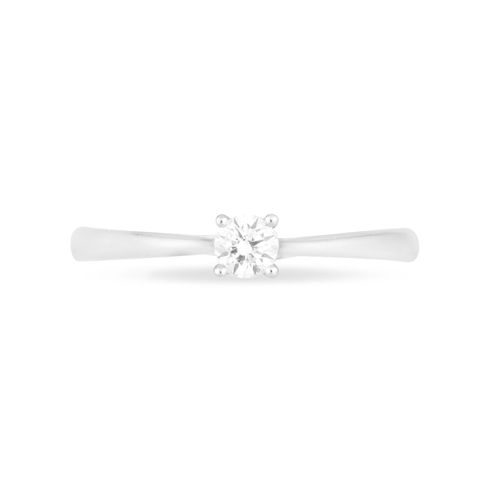 Bague Solitaire Or Blanc Diamant - Parures de mariage Femme | Marc Orian