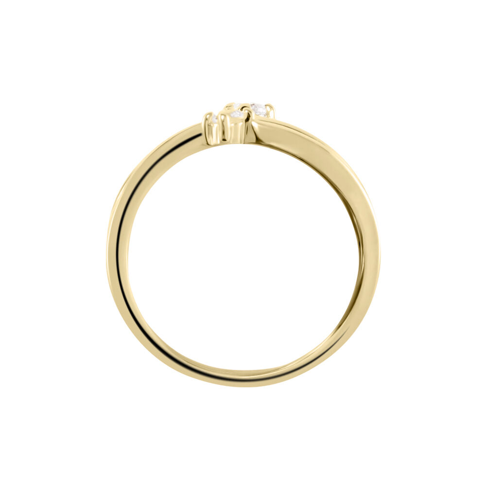 Bague Ana-lou Plaque Or Jaune Oxyde De Zirconium - Bagues avec pierre Femme | Marc Orian