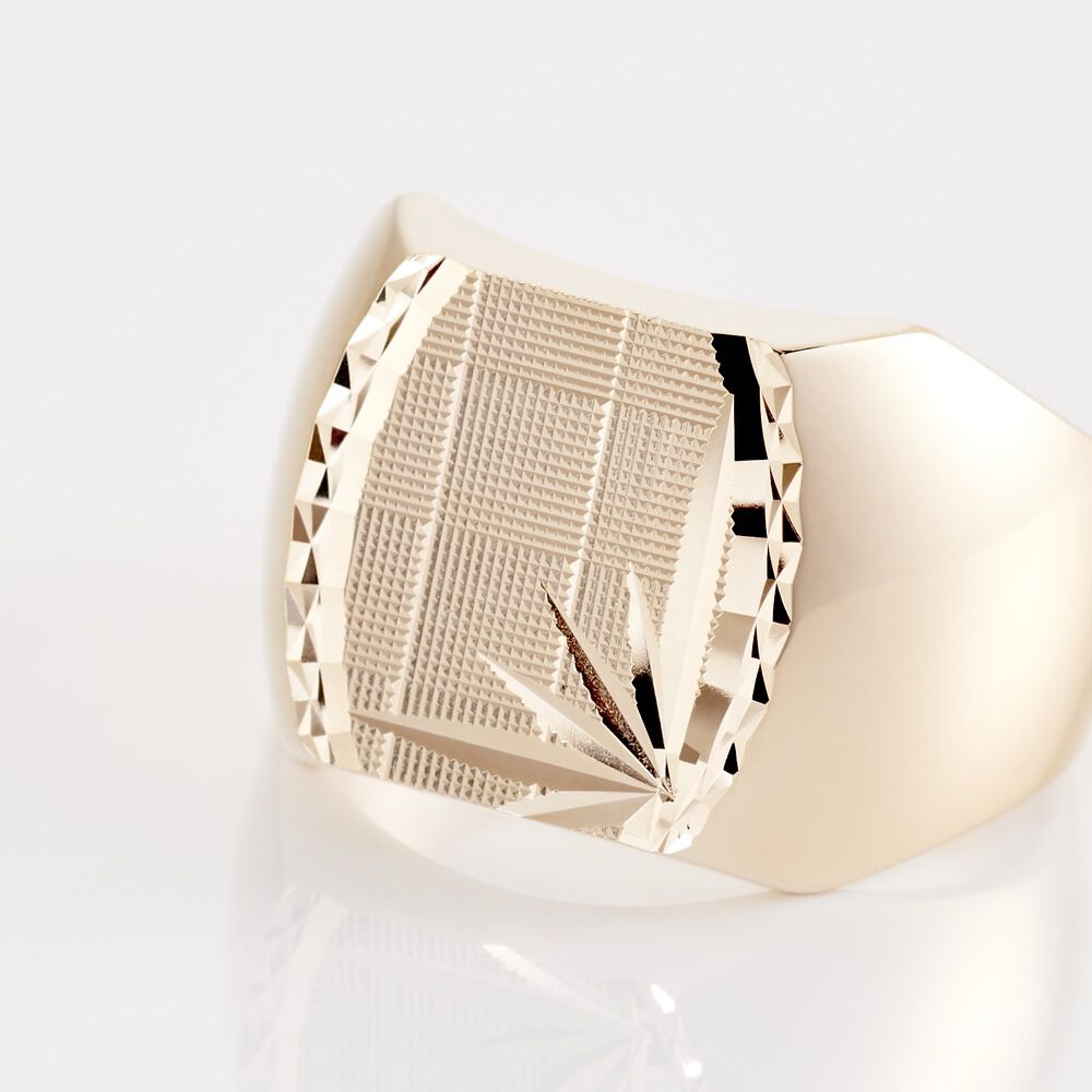 Chevalière Leoncette Plaqué Or Jaune - Bijoux personnalisés Homme | Marc Orian