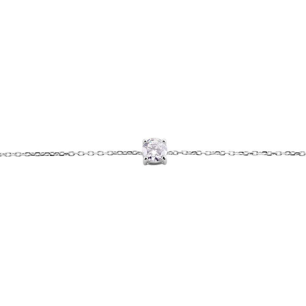 Bracelet Argent Blanc Lylwenn Oxyde De Zirconium - Bracelets chaînes Femme | Marc Orian