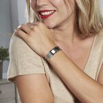 Bracelet Jonc Eline Acier Blanc Pierre De Synthese - Bracelets joncs Femme | Marc Orian