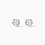 Boucles D'oreilles Puces Nour-imen Or Blanc Diamant - Boucles d'oreilles mariage Femme | Marc Orian
