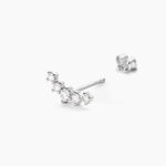 Boucles D'oreilles Puces Elinore Argent Blanc Oxyde De Zirconium - Puces Femme | Marc Orian