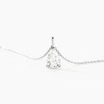 Collier Goutte Or Blanc Oxyde De Zirconium - Colliers avec pierres Femme | Marc Orian