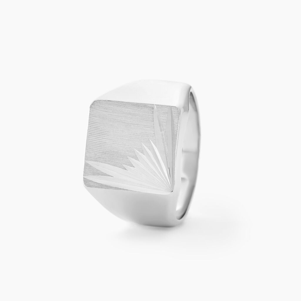 Chevalière Henry Argent Blanc - Chevalières Homme | Marc Orian