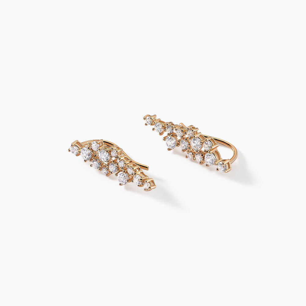 Bijoux D'oreilles Doline Plaqué Or Doré Oxyde De Zirconium - Piercings d'oreilles Femme | Marc Orian