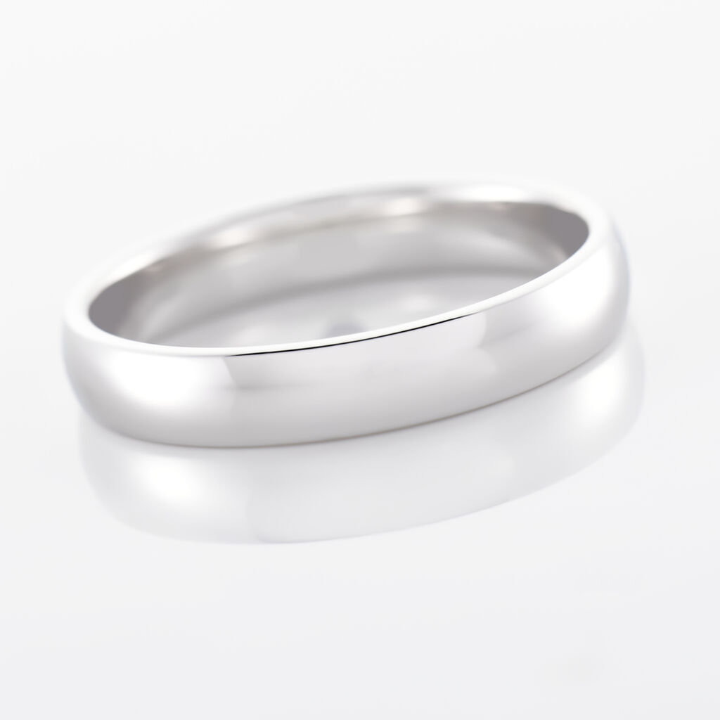 Alliance Sirona Demi Jonc Confort Or Blanc - Alliances Famille | Marc Orian