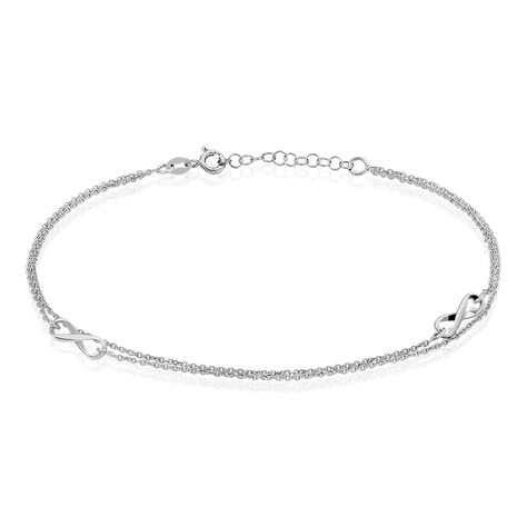 Chaîne De Cheville Noelle Argent Blanc - Chaines de cheville Femme | Marc Orian