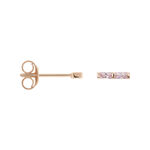Boucles D'oreilles Puces Andrew Argent Rose Oxyde De Zirconium Rose - Puces Femme | Marc Orian