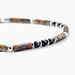 Bracelet Jourdan Acier Blanc Pierre De Synthese Bronzite Agate - Bracelets cha&icirc;nes Homme | Marc Orian