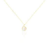 Collier Lucinda Or Jaune Perle De Culture Et Oxyde De Zirconium