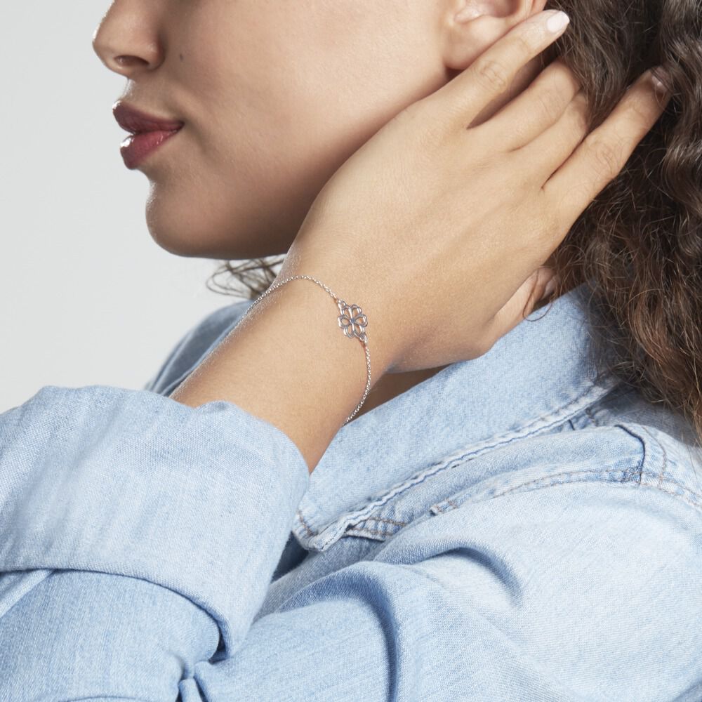 Bracelet Gaenor Argent Blanc - Bracelets chaînes Femme | Marc Orian
