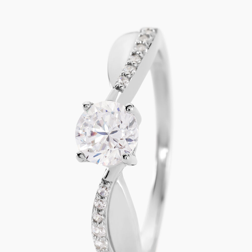 Bague Solitaire Doralicia Argent Blanc Oxyde De Zirconium - Solitaires Femme | Marc Orian