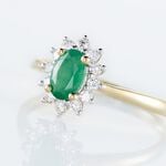 Bague Vladimir Or Jaune  Emeraude Diamants - Bagues vintage Femme | Marc Orian