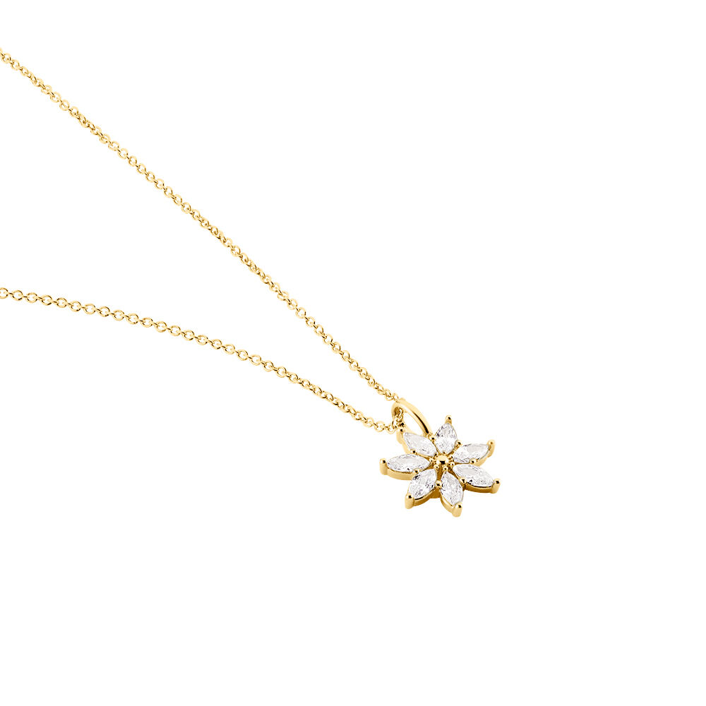 Collier Mia Plaqu&eacute; Or Dor&eacute; Oxyde De Zirconium - Colliers avec pierres Femme | Marc Orian