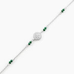 Bracelet Mystic Argent Blanc Malachite - Bracelets fantaisie Femme | Marc Orian