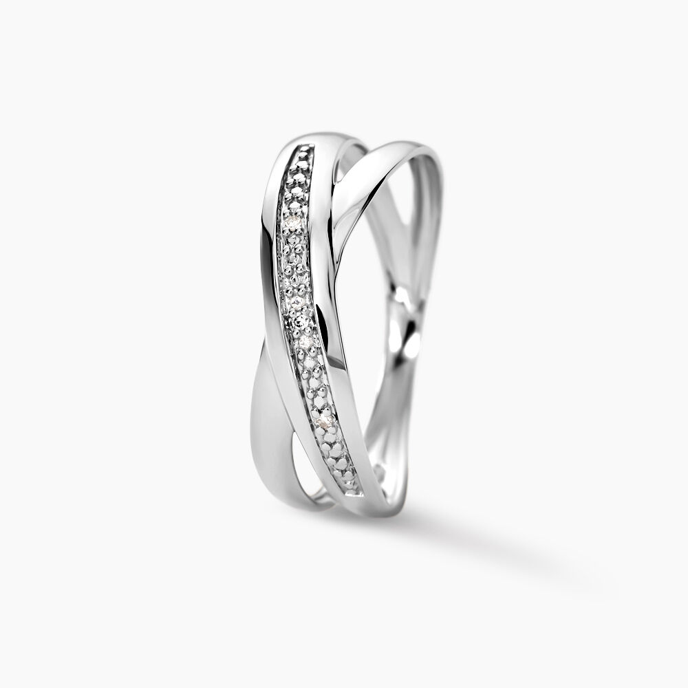 Bague Or Blanc Diamants - Bagues pierres précieuses Femme | Marc Orian