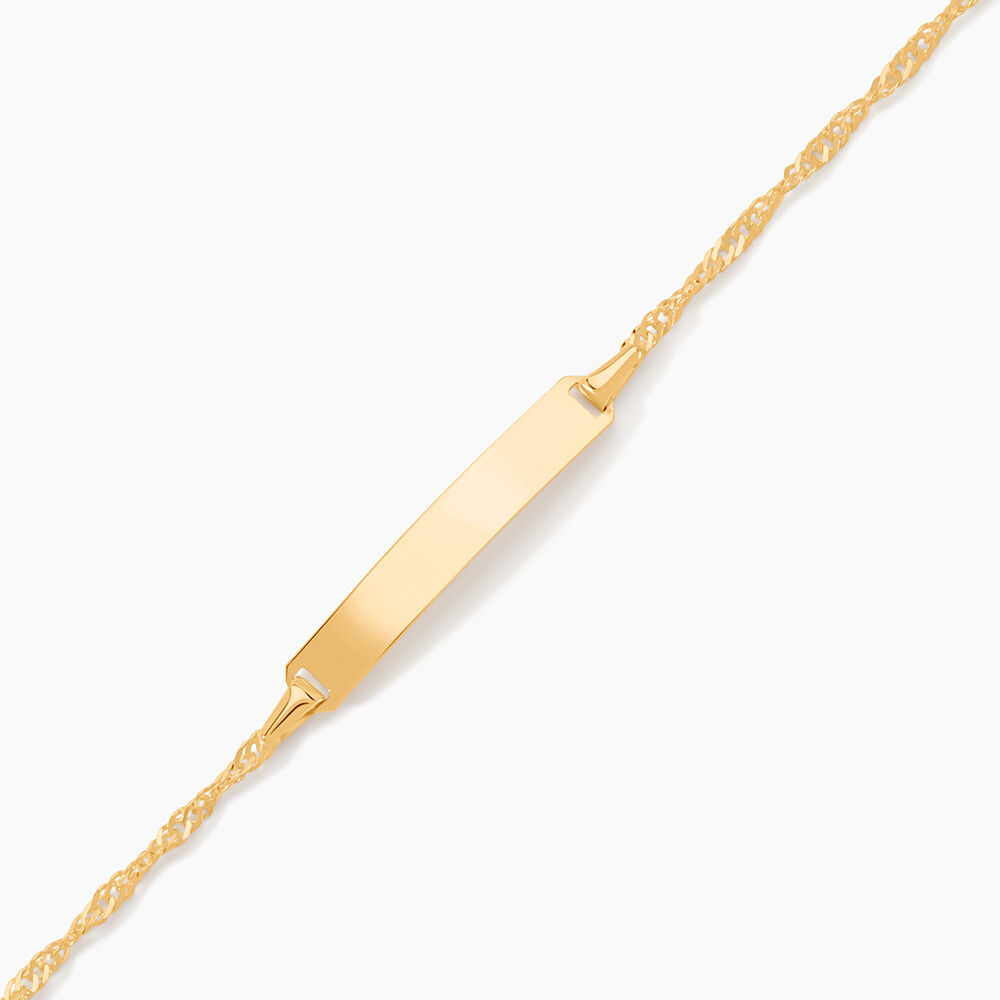 Bracelet Identit&eacute; Ericka Maille Singapour Or Jaune - Gourmettes Enfant | Marc Orian