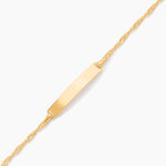 Bracelet Identit&eacute; Ericka Maille Singapour Or Jaune - Gourmettes Enfant | Marc Orian