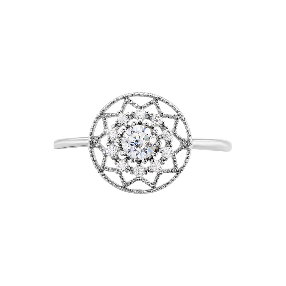 Bague Cassandria Argent Blanc Oxyde De Zirconium - Bagues avec pierre Femme | Marc Orian